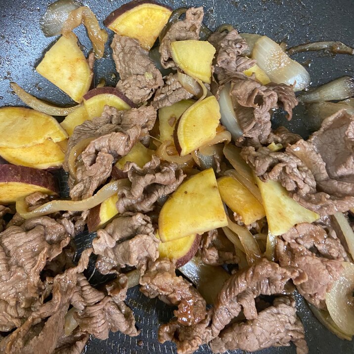サツマイモの焼肉風炒め!